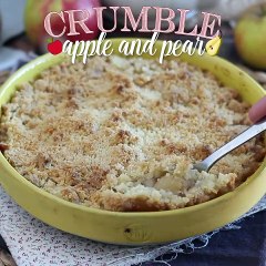 Extra crunchy and melting apple pear crumble