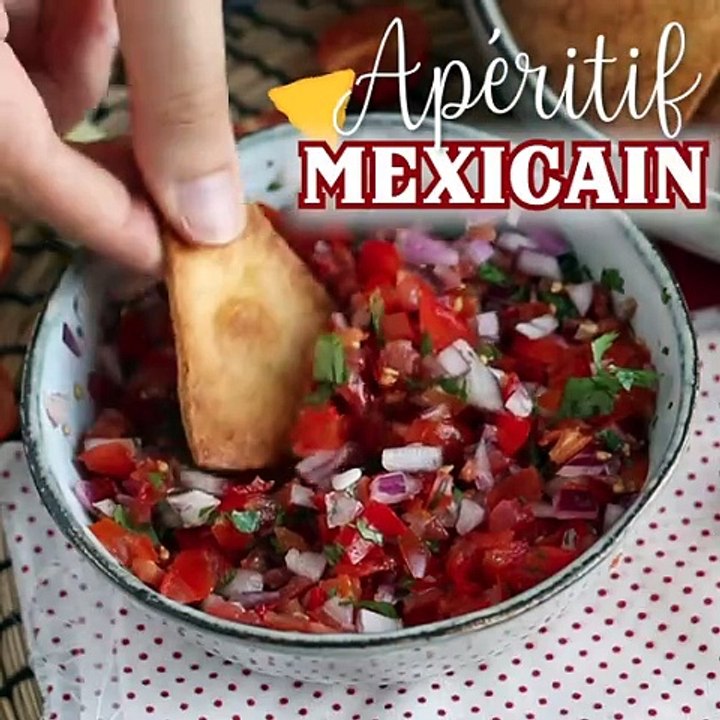 Pico de gallo und hausgemachte tortillachips