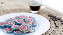 Biscuits sablés tricolores, drapeau français