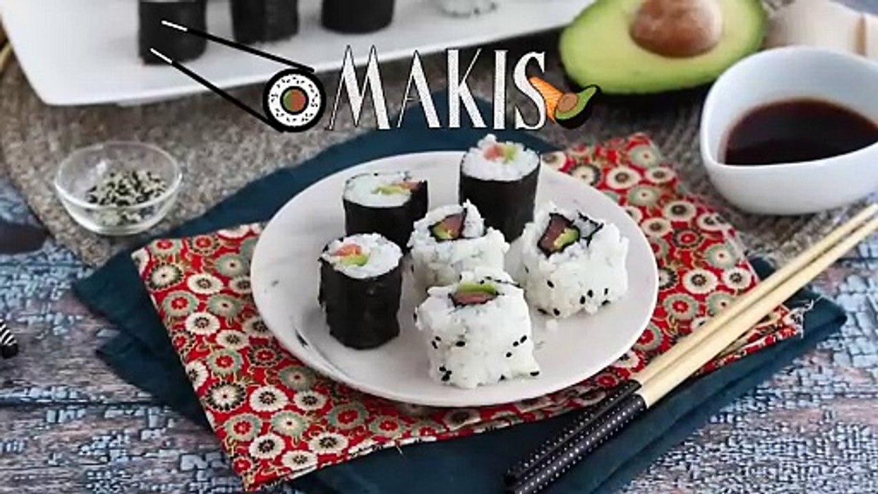 Räucherlachs und avocado-maki