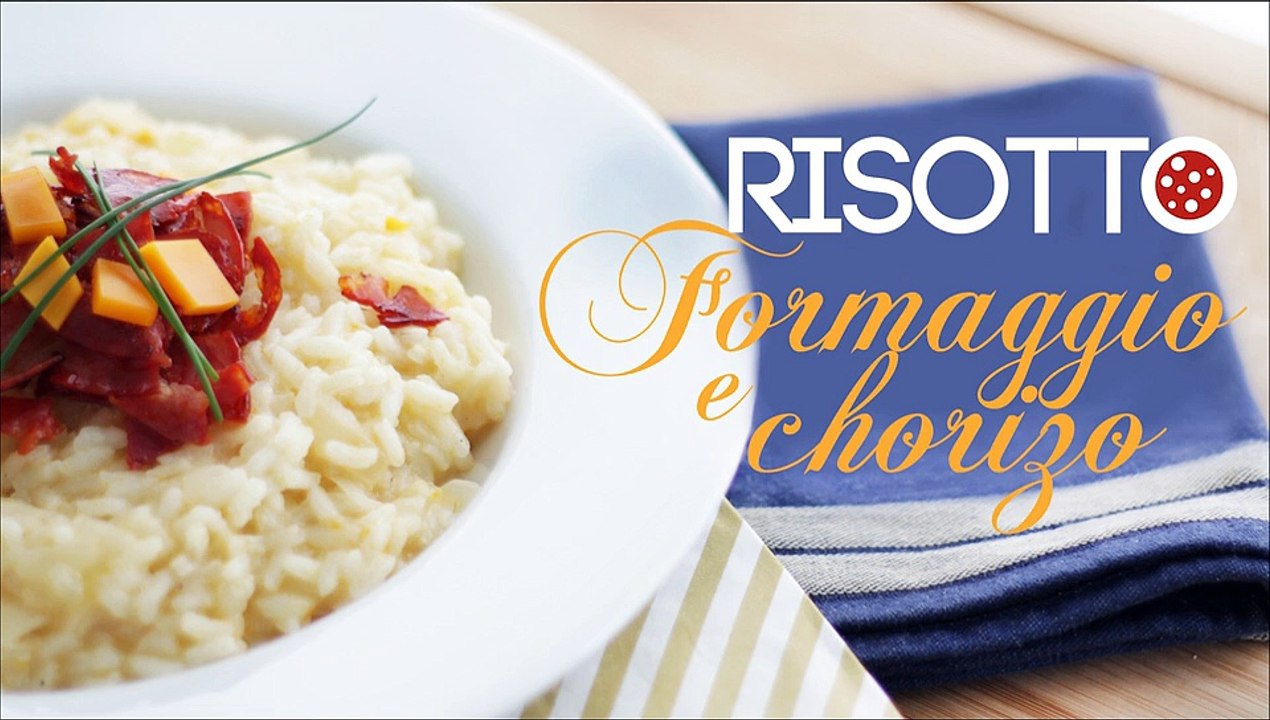Risotto con formaggio e chorizo