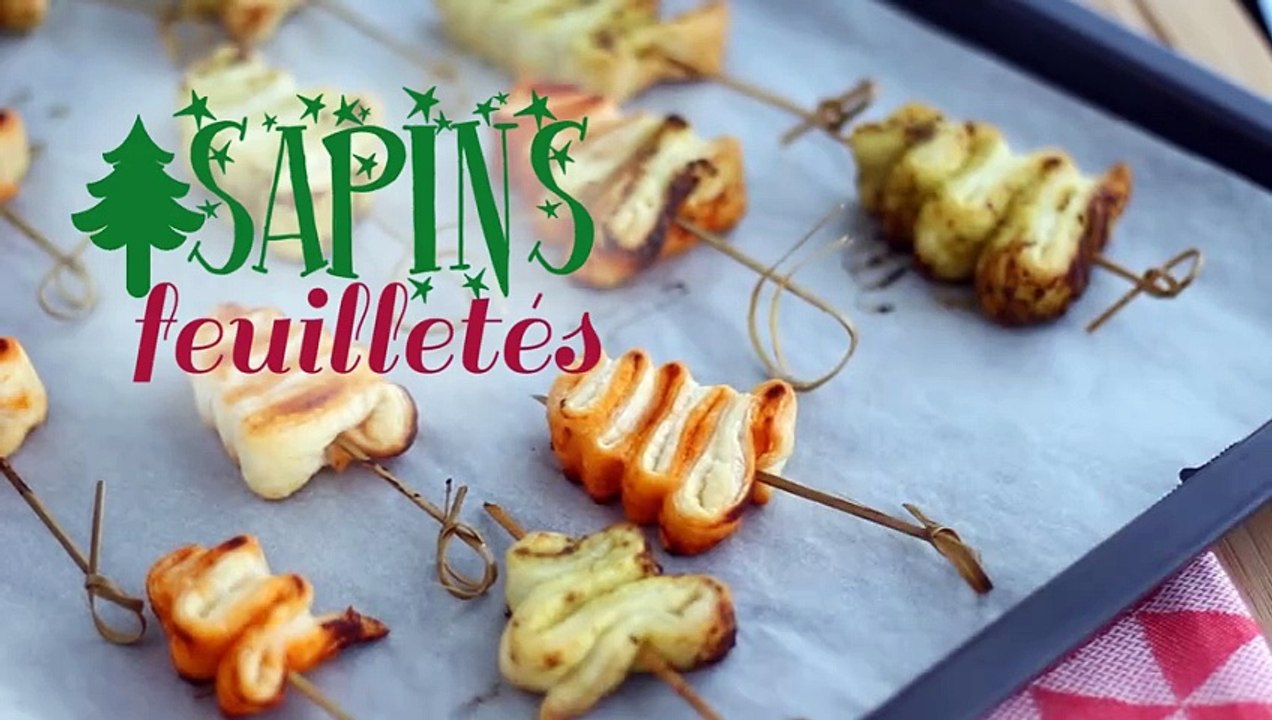 Sapins feuilletés au pesto pour l'apéritif de noël
