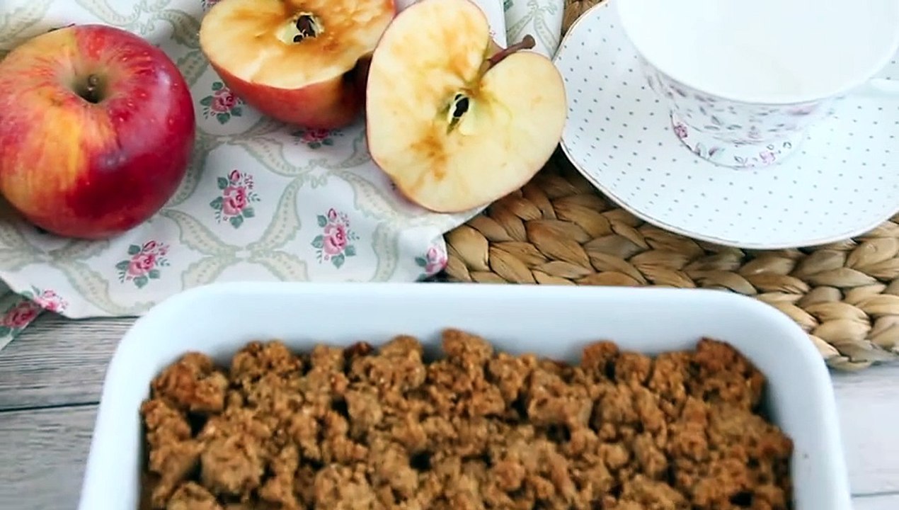 Apfel-crumble (vegan und glutenfrei)