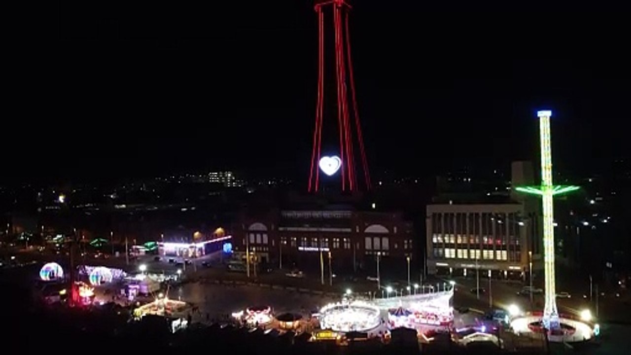 Blackpool Tower shines in red and white for The Gazette's 150th anniversary