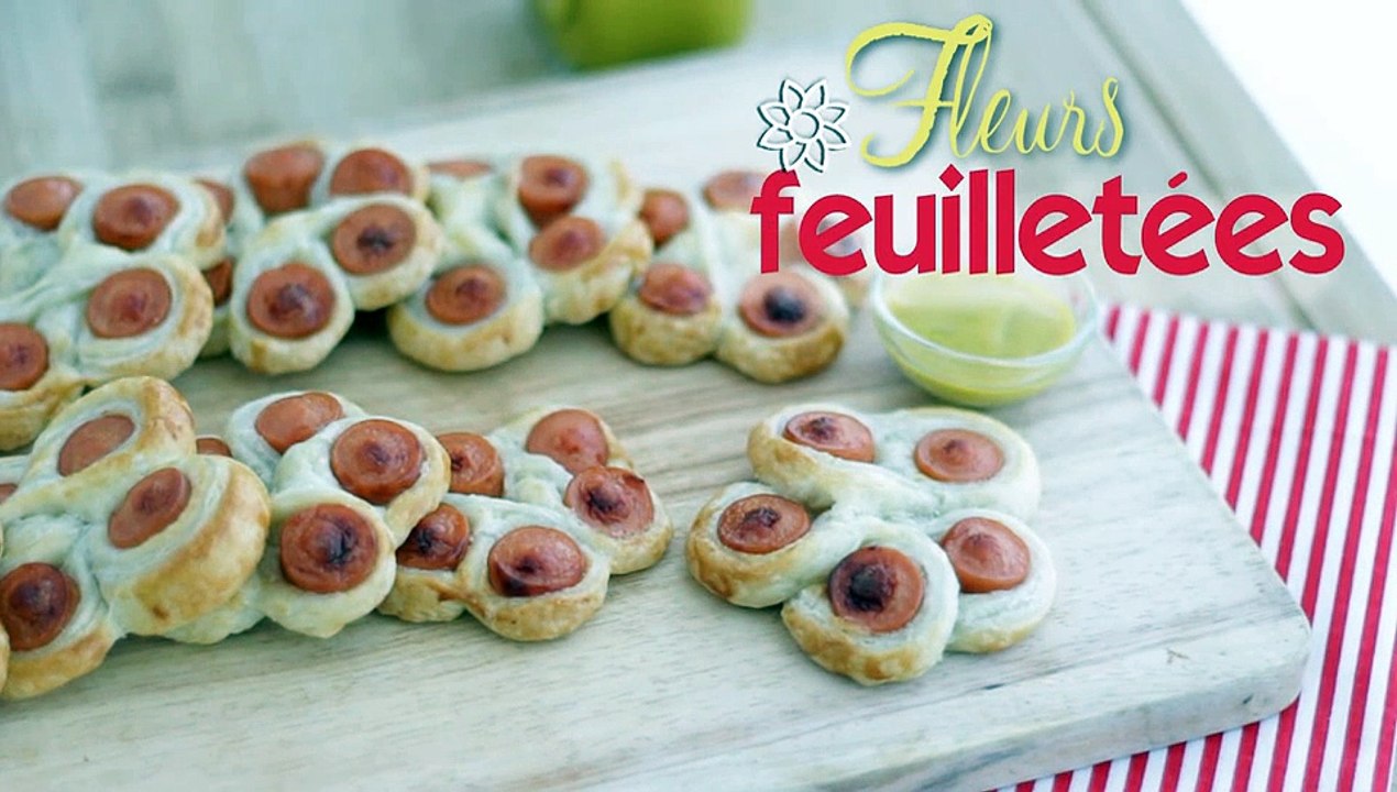 Blätterteigblüten mit knackis