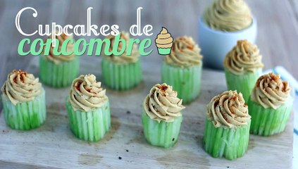 Cupcakes vegan de concombres et houmous