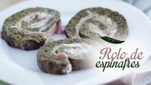 Rolo de espinafres com queijo e fiambre