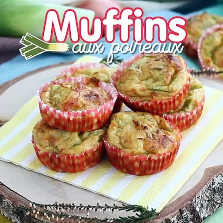 Muffins mit lauchfondue