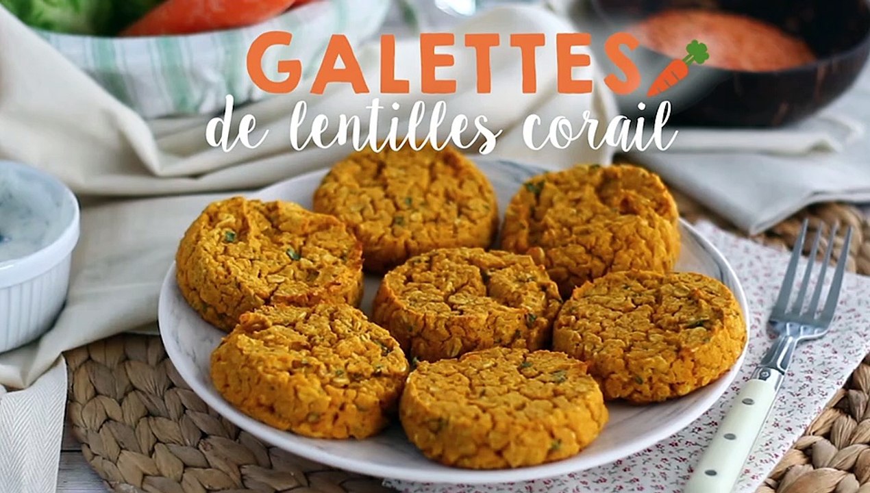 Galettes mit korallinsen und karotten