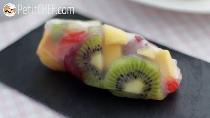 Rolos primavera de frutas