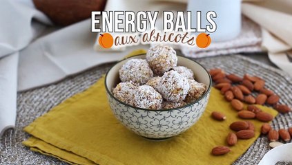 Energy balls mit aprikose, grünem tee und kokosnuss