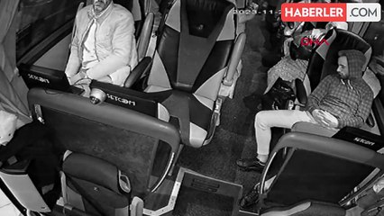 Yolcu Otobüsünde Hırsızlık Anı Kamerada