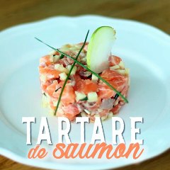 Tartare bien frais au saumon et pomme verte