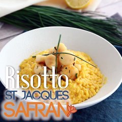 Risotto de noix de st jacques au safran