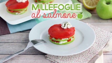 Millefoglie di salmone e mela verde