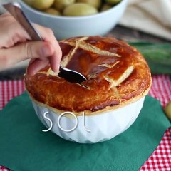 Soupe feuilletée poireau pomme de terre