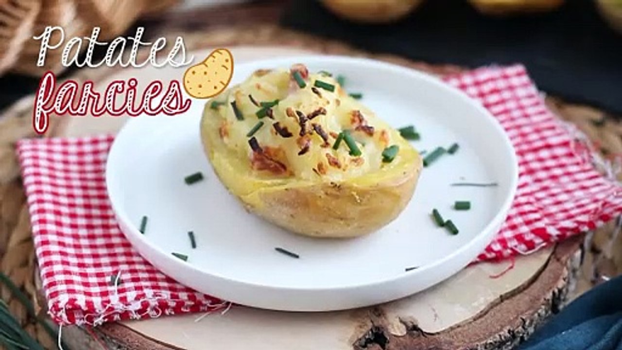 Ofenkartoffeln gefüllt mit speck und käse