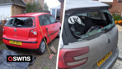 Ring doorbell captures moment woman's vehicle targeted after she showed support for refugees