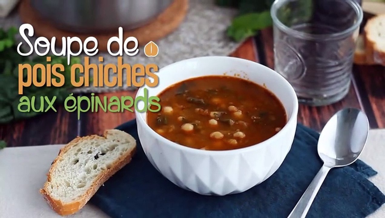 Kichererbsensuppe mit spinat