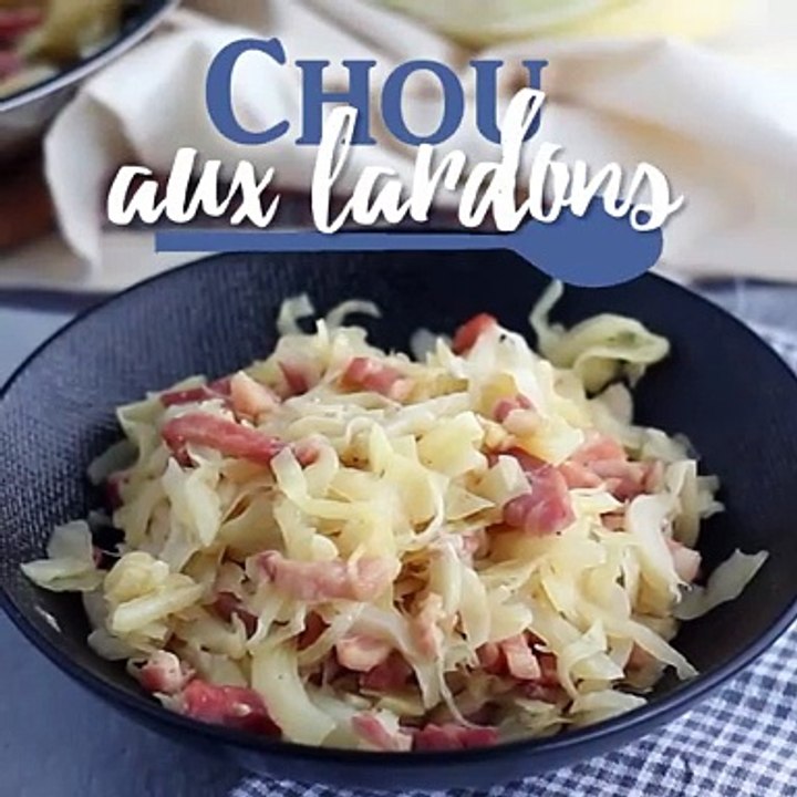 Weißkohl mit speckstückchen