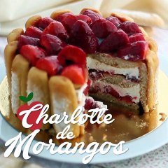 Charlotte/charlote de morangos fácil e rápida