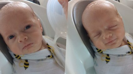 Preemie Baby Gives Mom 'Bonus Smiles' When Bathed | Happily TV