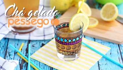 Chá gelado de pêssego