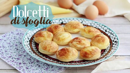 Dolcetti di sfoglia con crema pasticcera