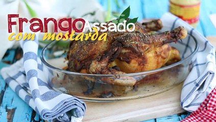 Frango assado com mostarda dijon