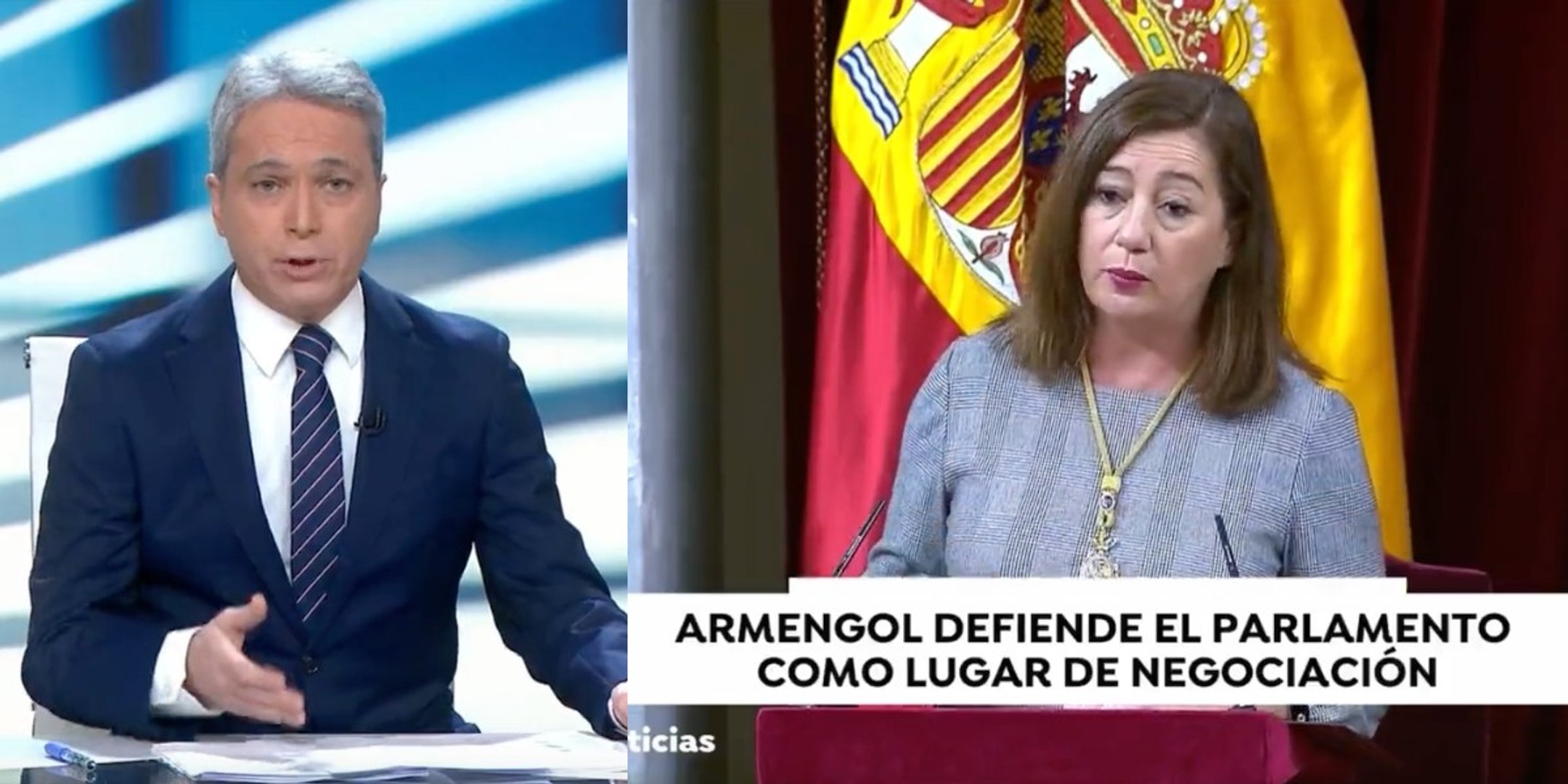 Vicente Vallés tumba en menos de un minuto la gran mentira de Francina  Armengol