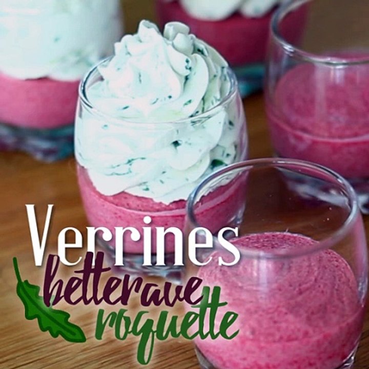 Verrines mit rüben und rucola-mousse