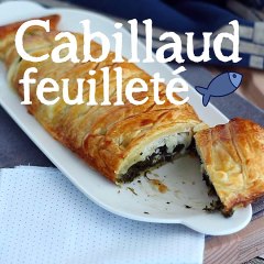 Poisson en croûte feuilletée aux épinards et fromage mozzarella