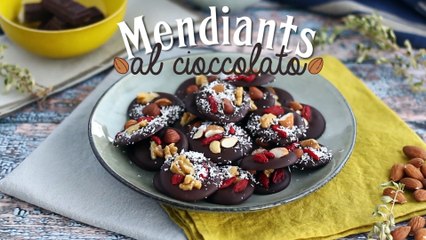 Mendiant al cioccolato fondente - ricetta senza glutine