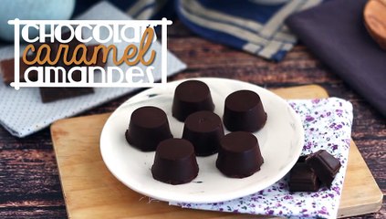Chocolats fourrés au caramel au beurre salé et aux amandes
