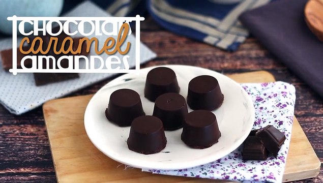 Chocolats fourrés au caramel au beurre salé et aux amandes
