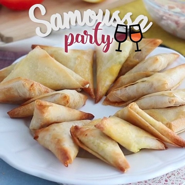 Samoussas mit äpfeln und zimt