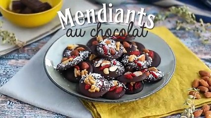 Mendiants, chocolats aux fruits secs