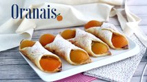 Oranais - dolcetti di sfoglia con crema pasticcera e albicocche sciroppate