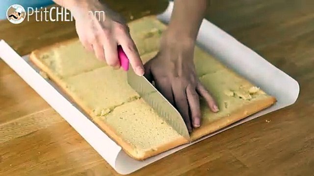 Mini roulés à la fraise, les panthères roses