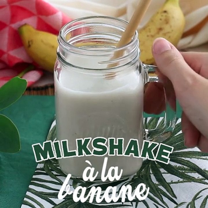 Veganer milchshake mit bananen