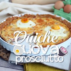 Quiche con uova e prosciutto