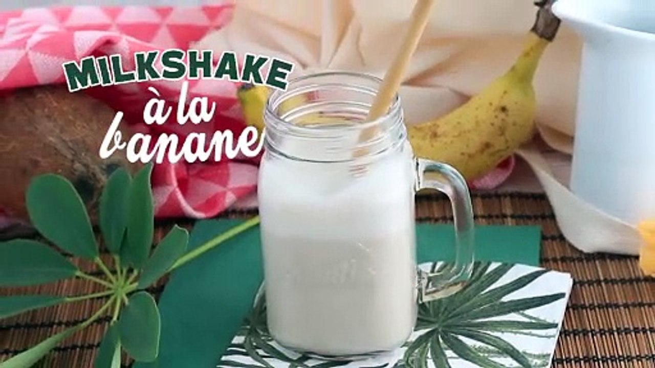 Veganer milchshake mit bananen