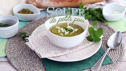 Soupe froide de petits pois rapide