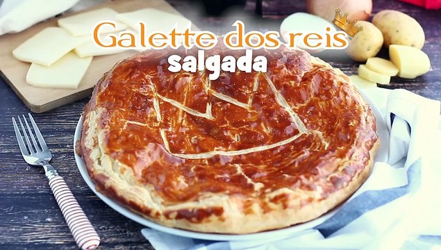 Galette dos reis salgada (dia dos reis) - torta de batata com queijo