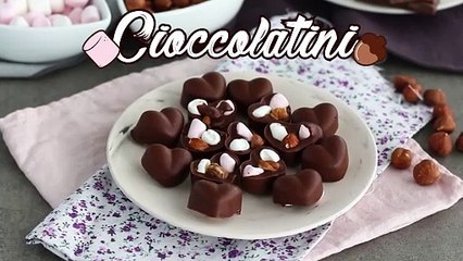Cioccolatini con marshmallow e nocciole
