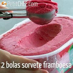 Milkshake de morango e framboesa