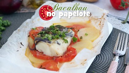 Bacalhau em papelote (mais saudável)