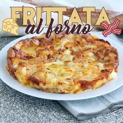 Frittata al forno con patate, scamorza e prosciutto crudo