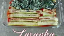 Lasanha de curgete (abobrinha) e espinafre
