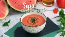Sopa fria de melancia e tomate